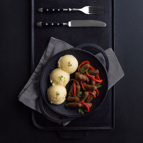 aidea beef rollers with mashed potatoes