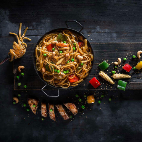 aidea pasta linguine with chicken and vegetables